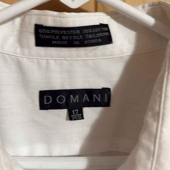 DOMANI Men's White Dress Shirt - Picture 2 of 4